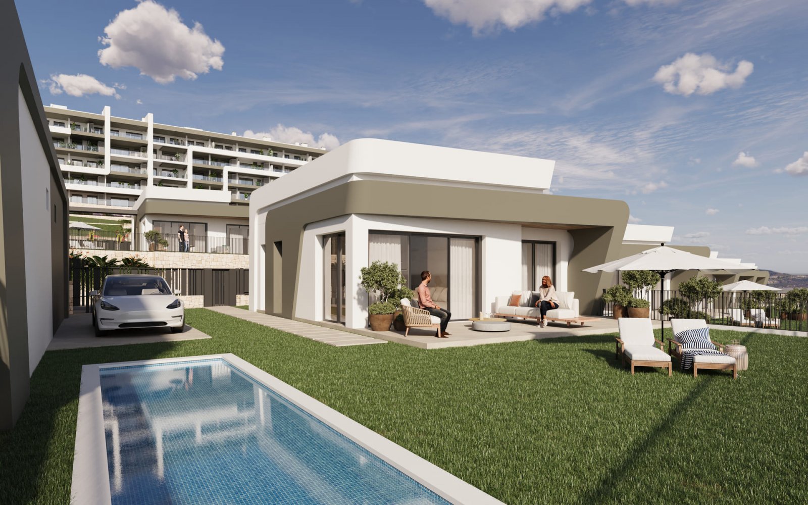 Moderne Apartments mit Meerblick und Swimmingpool, Mutxamel