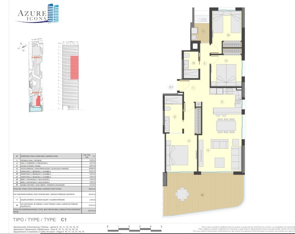 Luxusapartment mit Terrassen und Meerblick direkt am Strand von Calpe