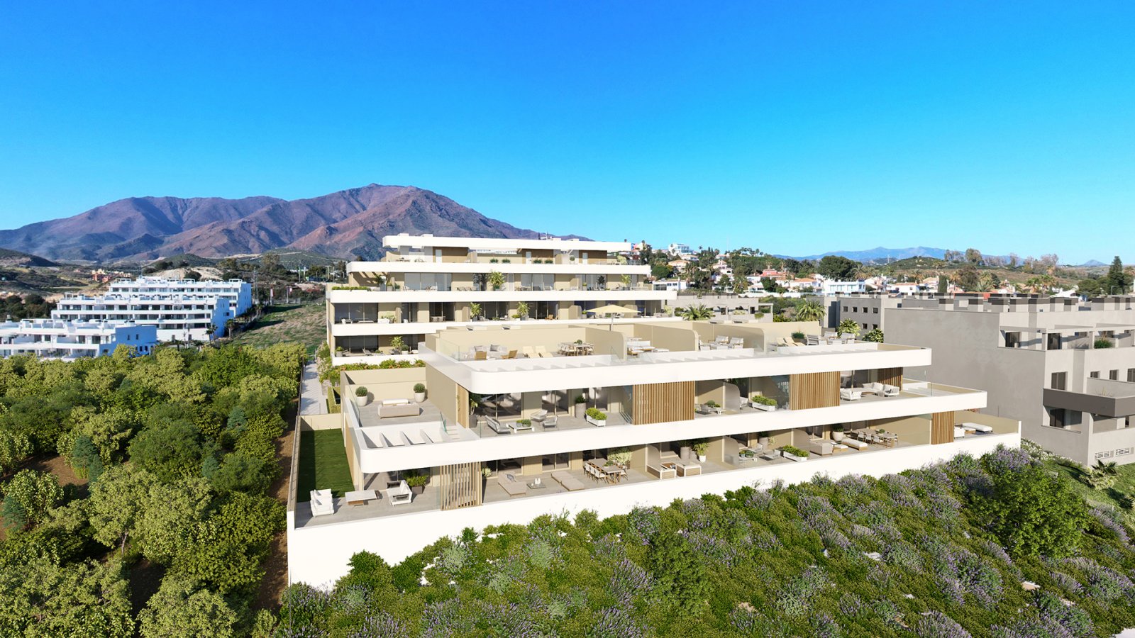 Exklusive Apartments, 1 km vom Strand entfernt, mit Swimmingpool und Gartenanlage, Estepona
