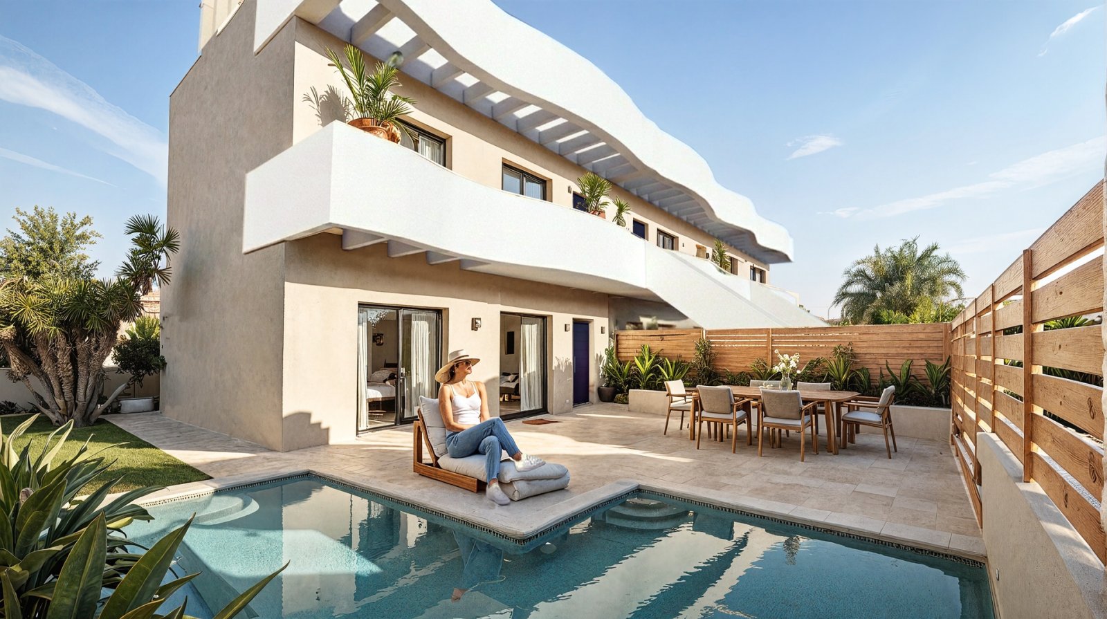 Moderner Bungalow, privater Pool und 2 km vom Meer entfernt, Pilar de la Horadada