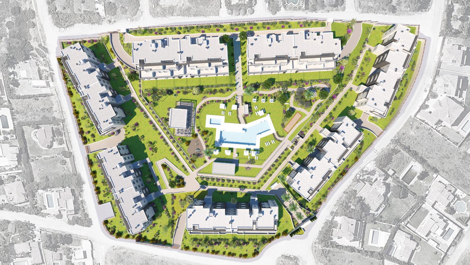 Moderne Apartments, Terrassen und Swimmingpools, 2 km vom Meer entfernt, Estepona