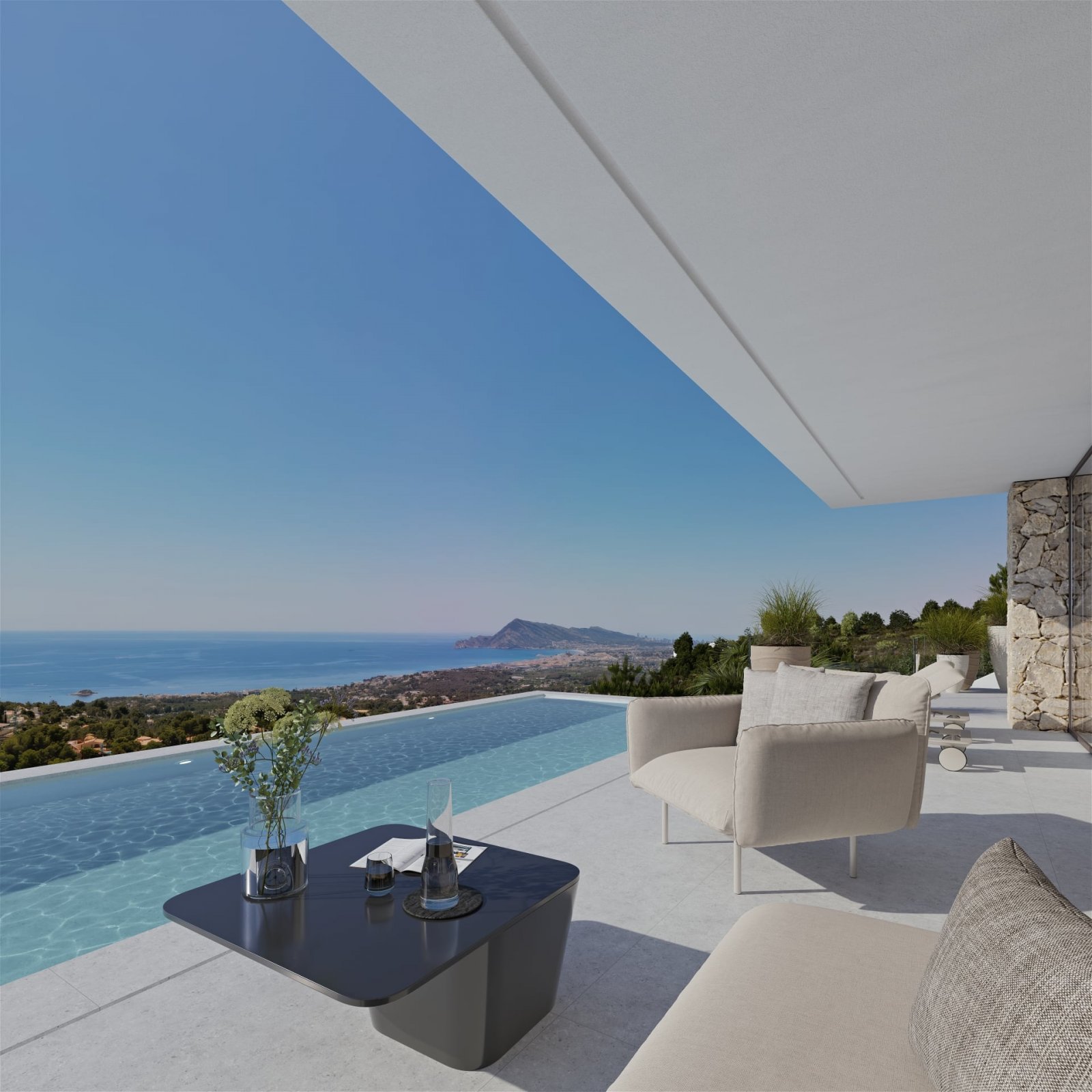 Exklusive Villa, privater Pool und Meerblick, Altea