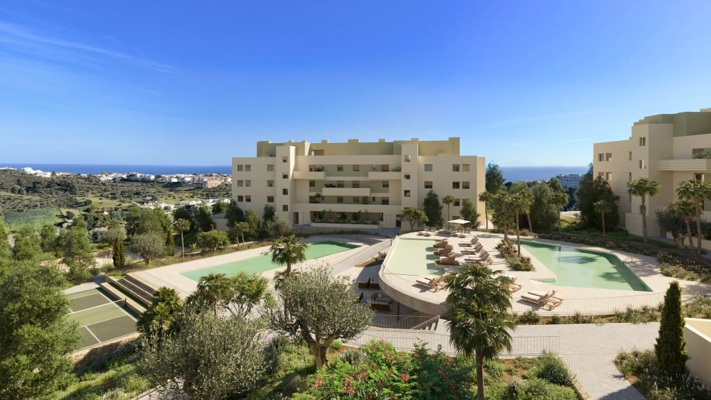 Moderne Apartments mit Meerblick, 4 km vom Strand entfernt, Las Lagunas de Mijas