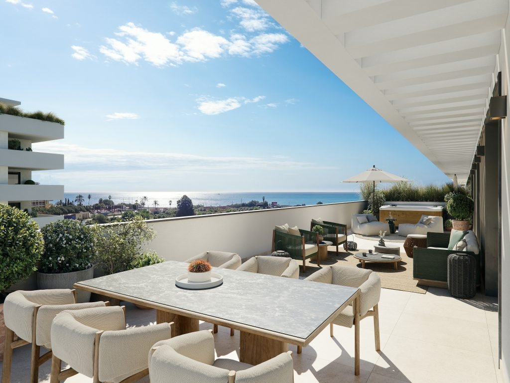 Residenz an der Küste, 300 m vom Strand entfernt, Meerblick, Torre del Mar