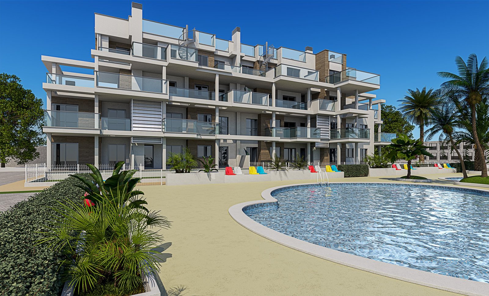 Exklusive Apartments, 1 km vom Meer entfernt, mit Garten und Swimmingpool, Denia