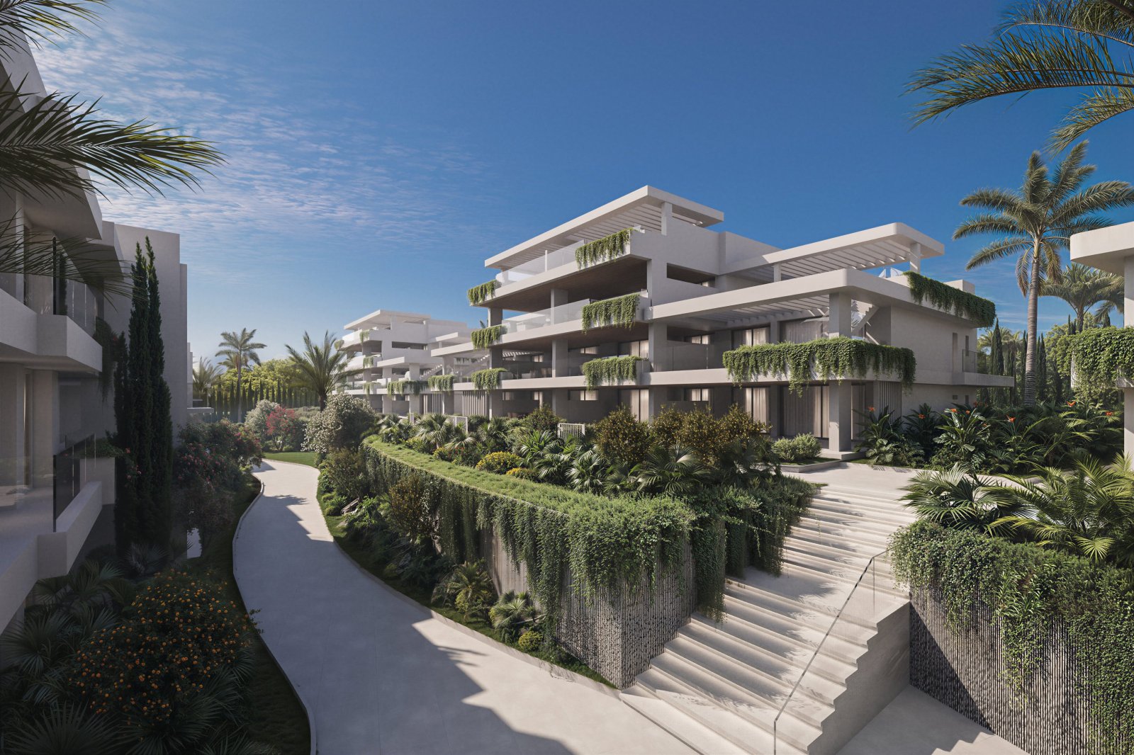 Estepona, Málaga: Exklusive Apartments 400 m vom Strand entfernt, private Terrassen, Estepona 