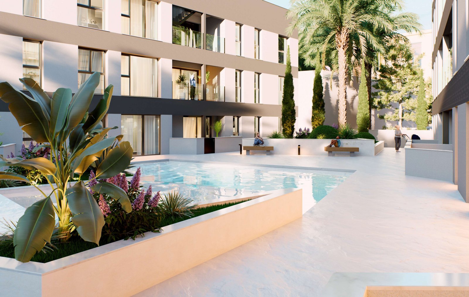 Exklusive Apartments mit Swimmingpool, 500 m vom Meer entfernt, Lo Pagán