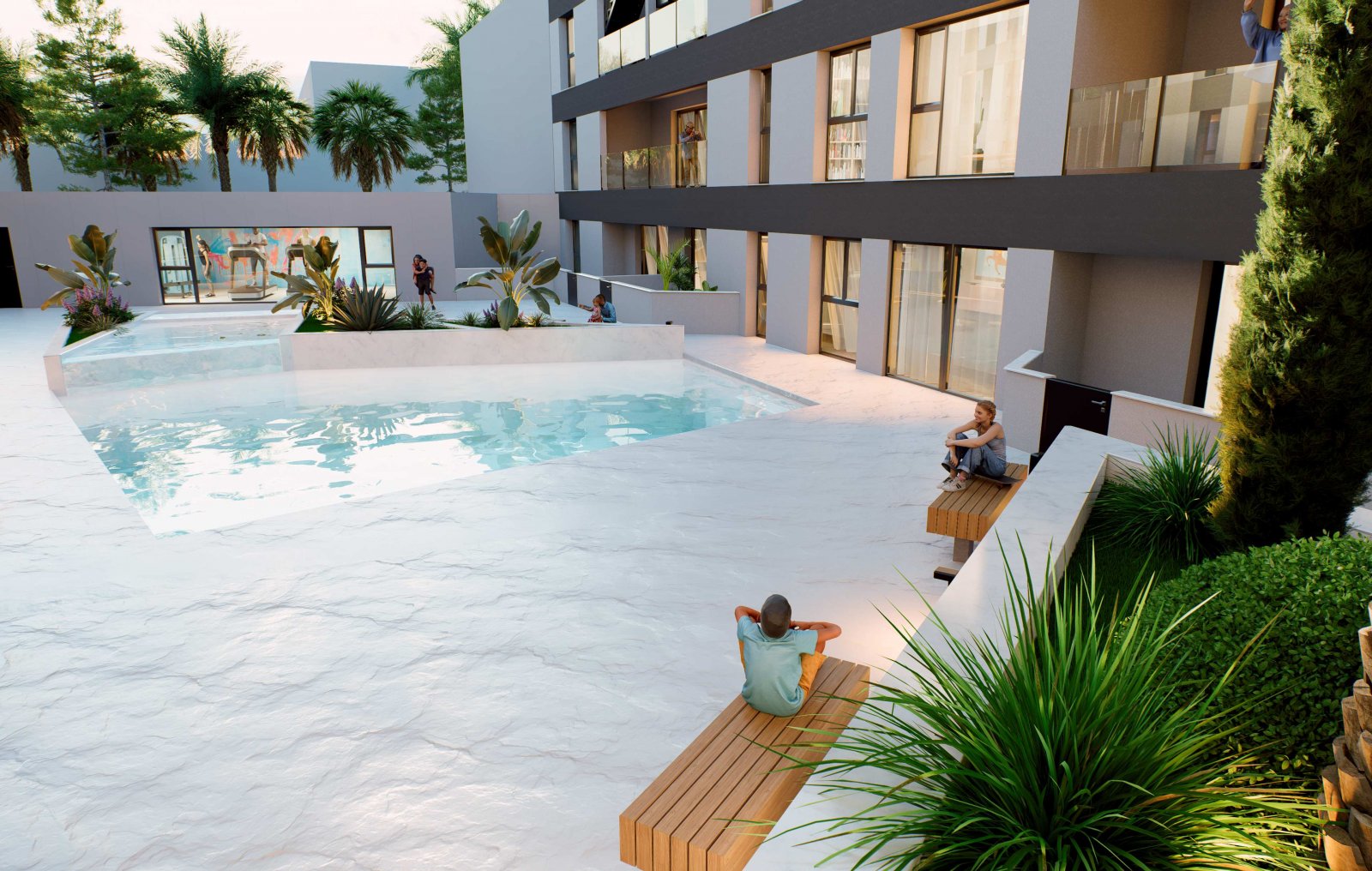 Moderne Apartments 500 m vom Strand entfernt, mit Swimmingpool und Solarium, Lo Pagán