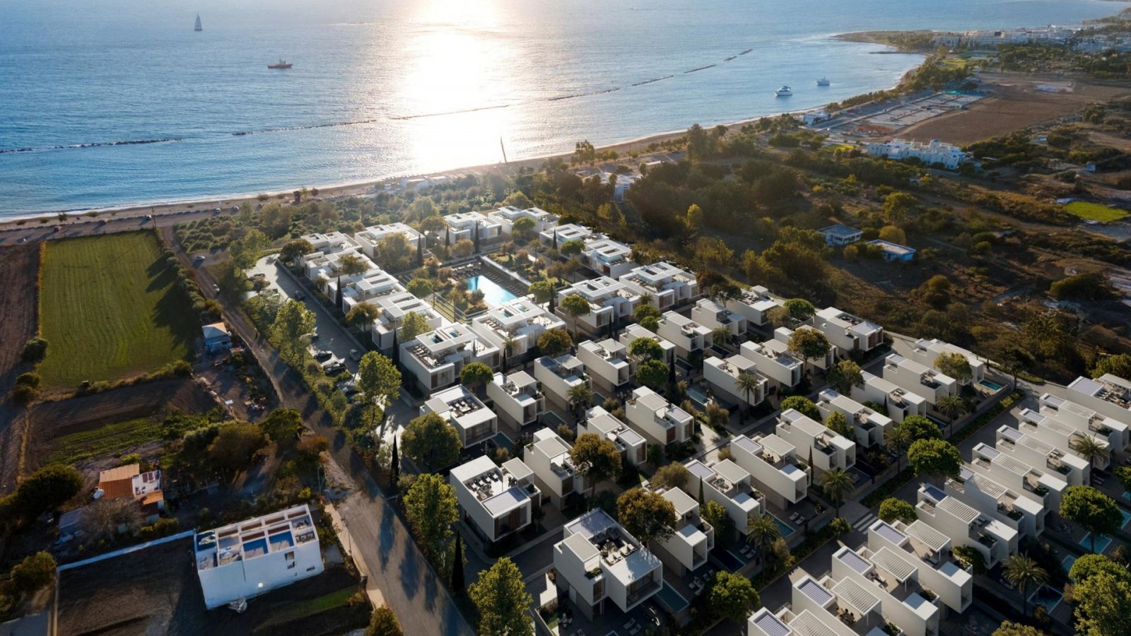 Luxuriöse Drei-Zimmer-Wohnung direkt am Meer in Paphos