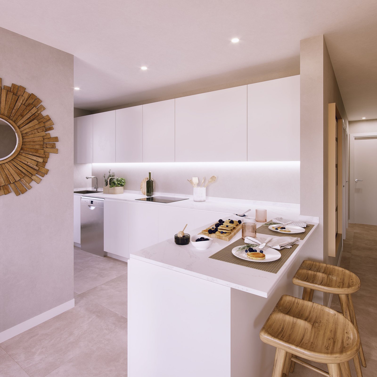 Moderne Apartments, 1 km vom Meer entfernt mit Pool und Garten, Torremolinos