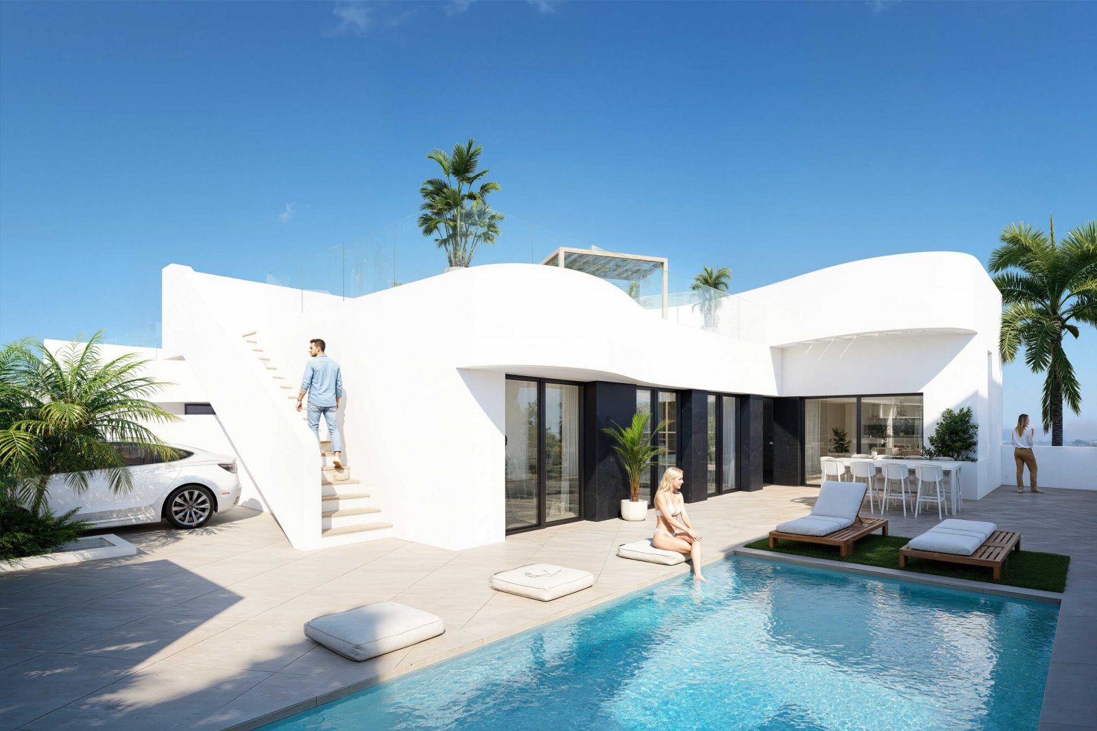 Exklusives freistehendes Haus mit Pool, nur 1 km vom Golfplatz in Algorfa entfernt