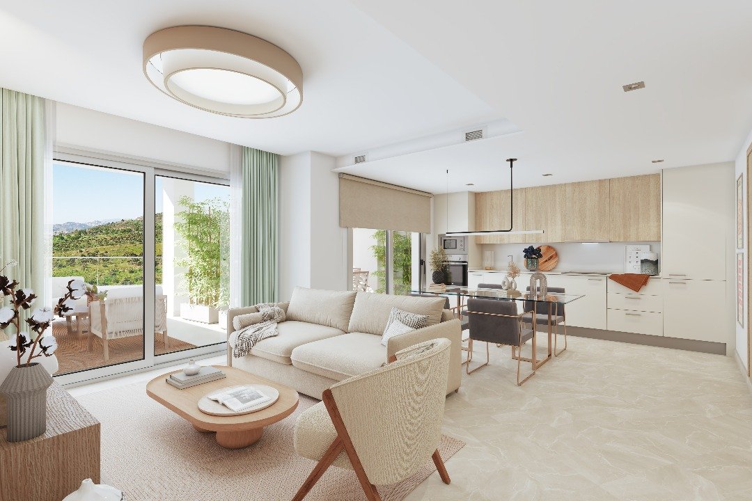 Modernes Apartment mit Meerblick und Pool, Las Lagunas de Mijas