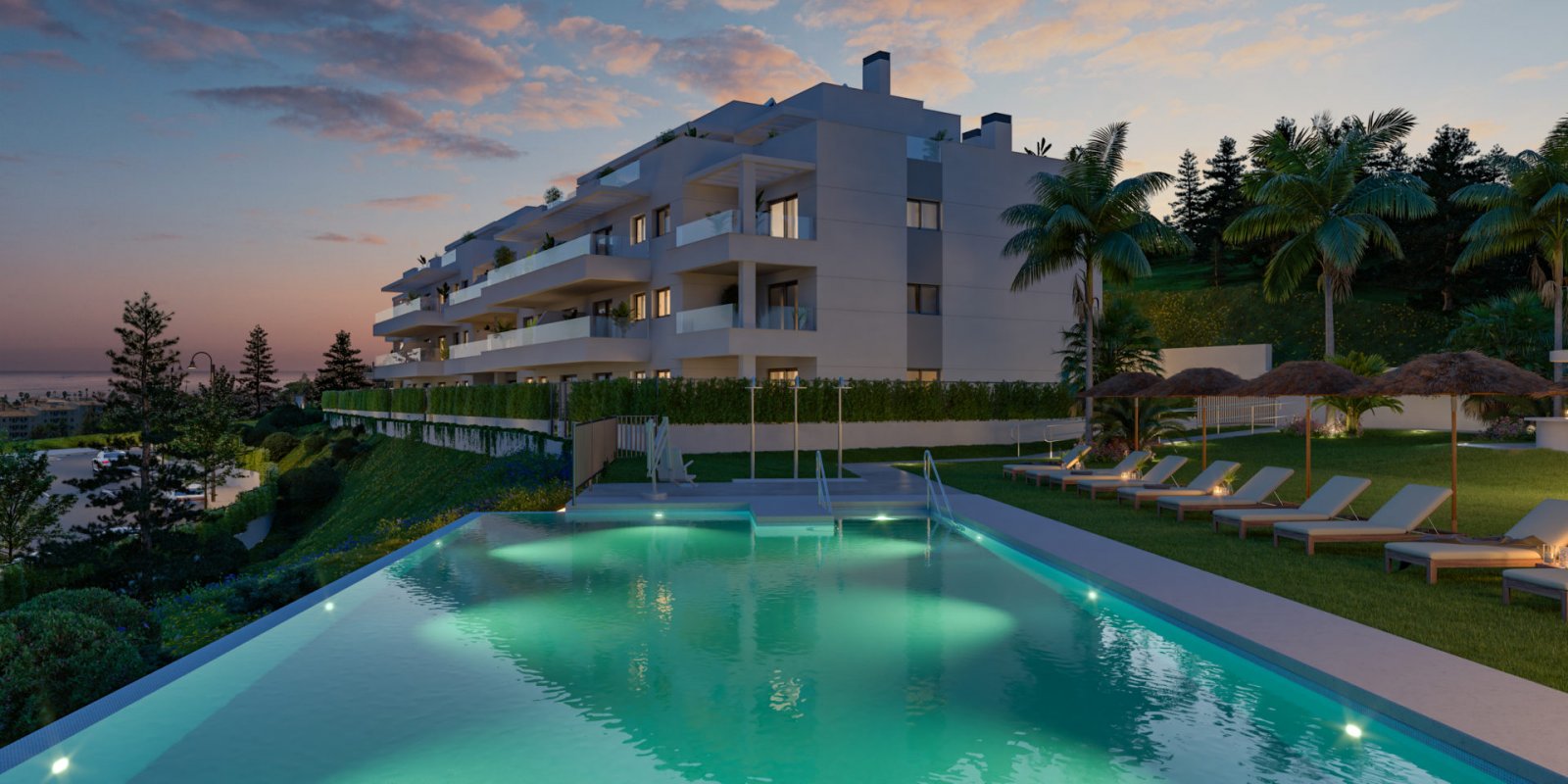 Stilvolle Apartments, 1 km vom Meer und Golfplatz mit Swimmingpool entfernt, Las Lagunas de Mijas