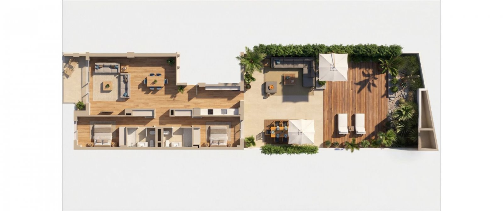 Luxuriöses Apartment mit großer Terrasse am Meer und Golfplatz in Palma de Mallorca