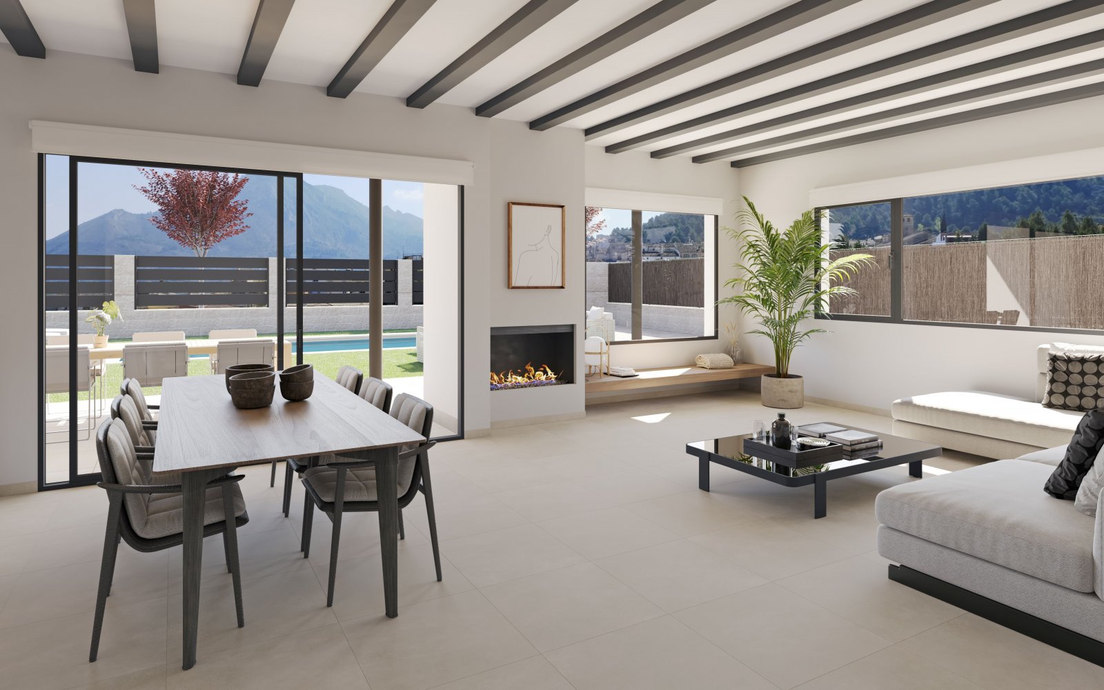 Exklusive Familienhäuser mit Pool und Garten, ruhige natürliche Umgebung, Penáguila