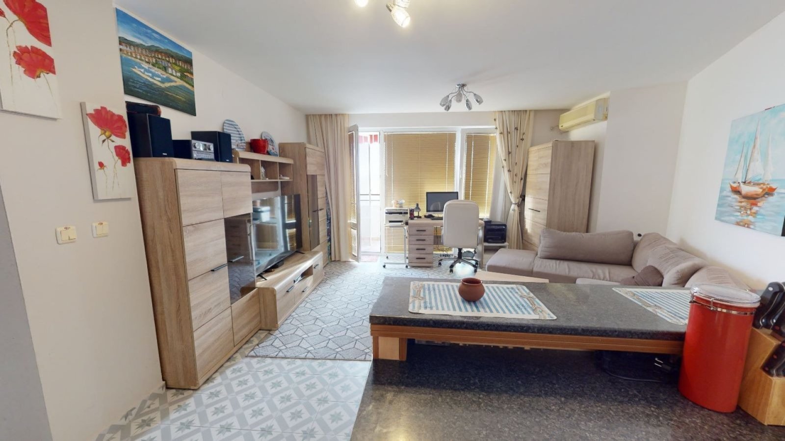 Geräumige Zweizimmerwohnung mit frontalem Meerblick | Privilege Fort, Sveti Vlas – Elenite, Bulgarien