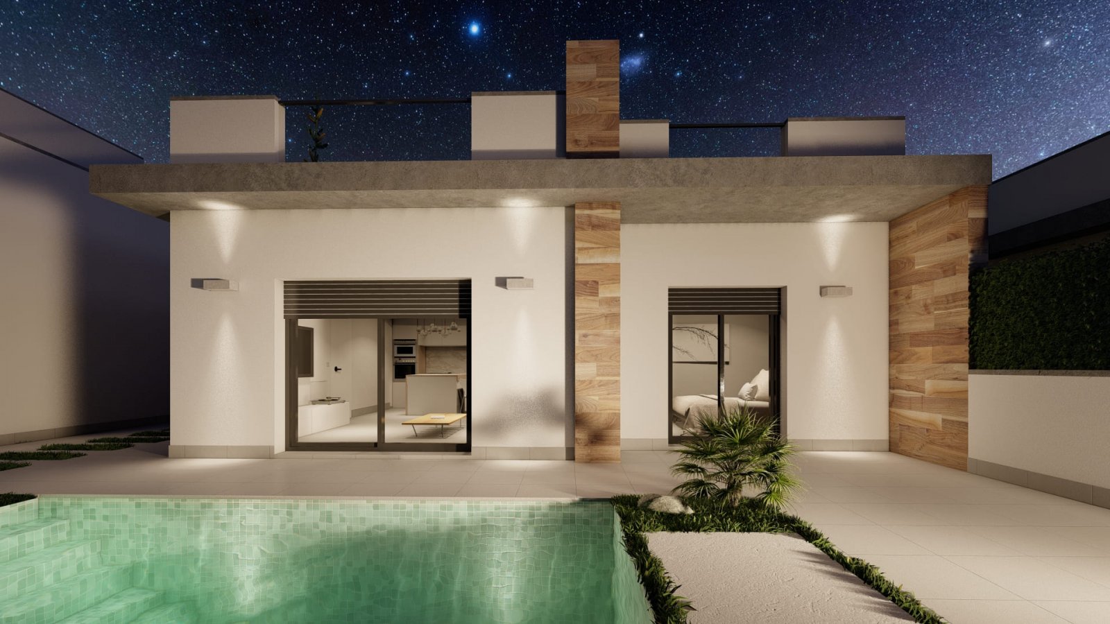 Exklusive freistehende Häuser mit Schwimmbad und privatem Garten, in der Nähe des Flughafens, Roldán