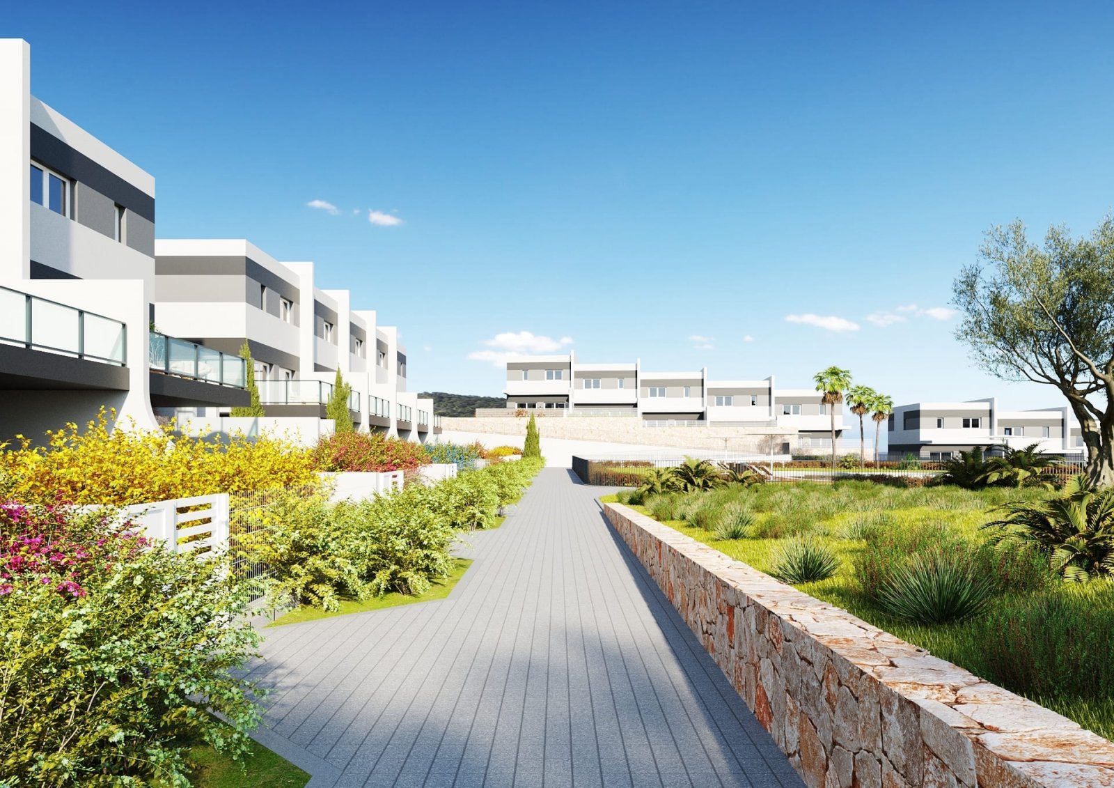 Modernes Stadthaus mit Meerblick und großem Garten Finestrat