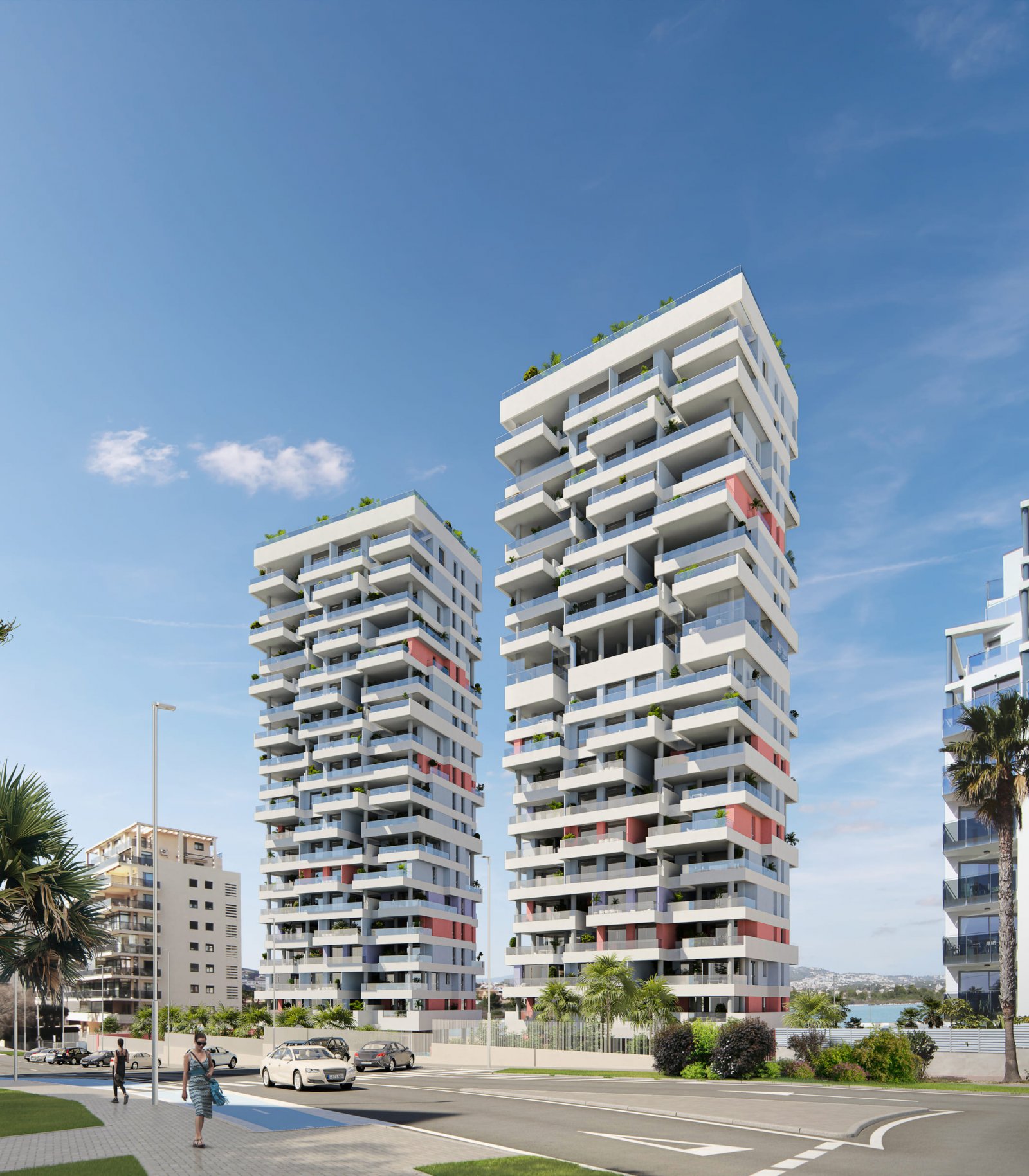 Moderne Apartments und Penthäuser, 100 m vom Meer entfernt, Calpe