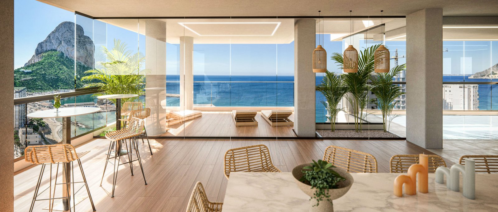Moderne Apartments und Penthäuser, 100 m vom Meer entfernt, Calpe