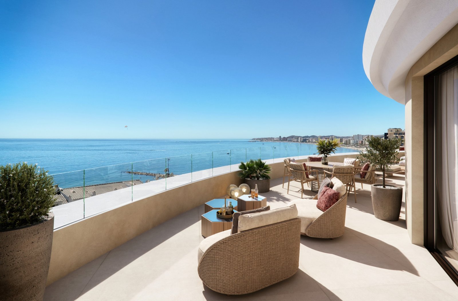 Moderne Apartments am Strand mit Meerblick, Fuengirola