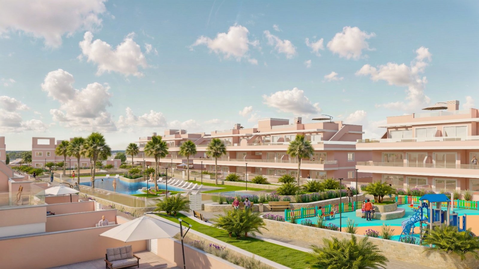 Geräumige Apartments mit Pool, 2 km vom Meer entfernt, Pilar de la Horadada