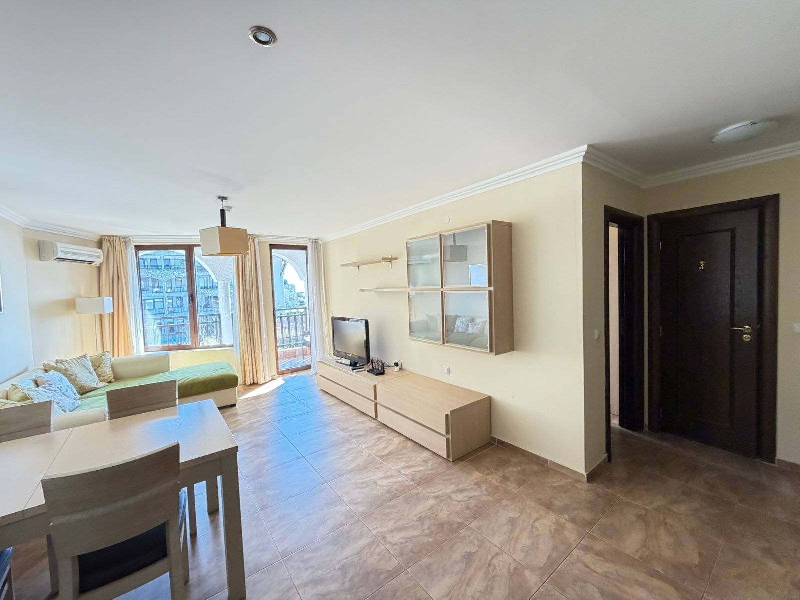 2 Zimmer Wohnung mit Meerblick in 1.Linie Komplex Manastira Sveti Vlas Bulgarien