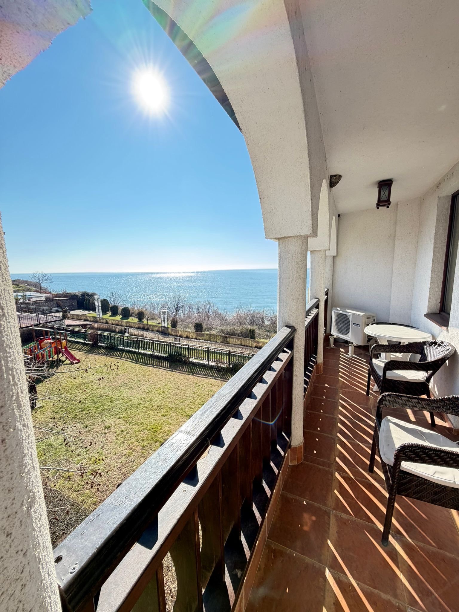 2 Zimmer Wohnung mit Meerblick in 1.Linie Komplex Manastira Sveti Vlas Bulgarien