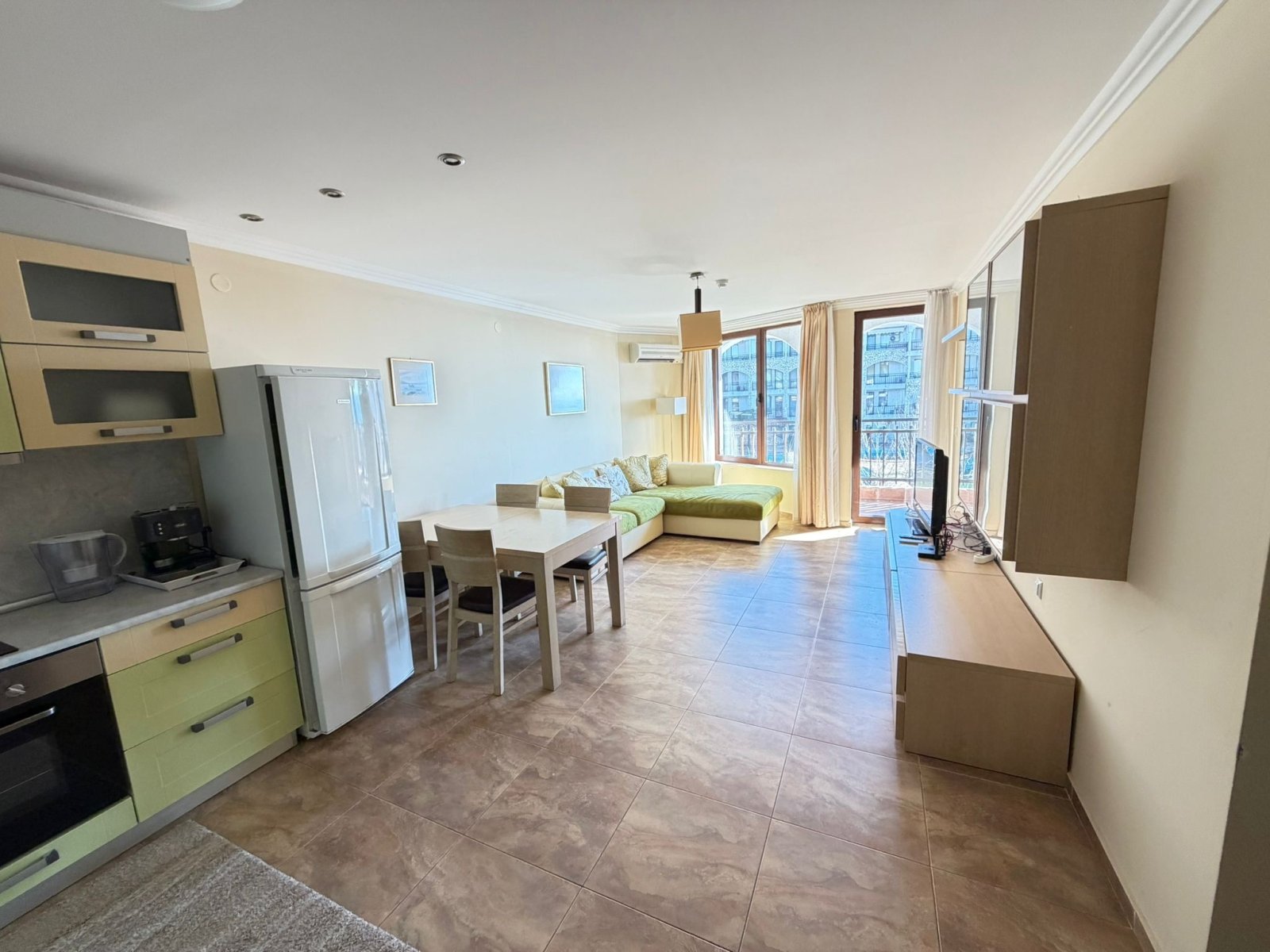 2 Zimmer Wohnung mit Meerblick in 1.Linie Komplex Manastira Sveti Vlas Bulgarien