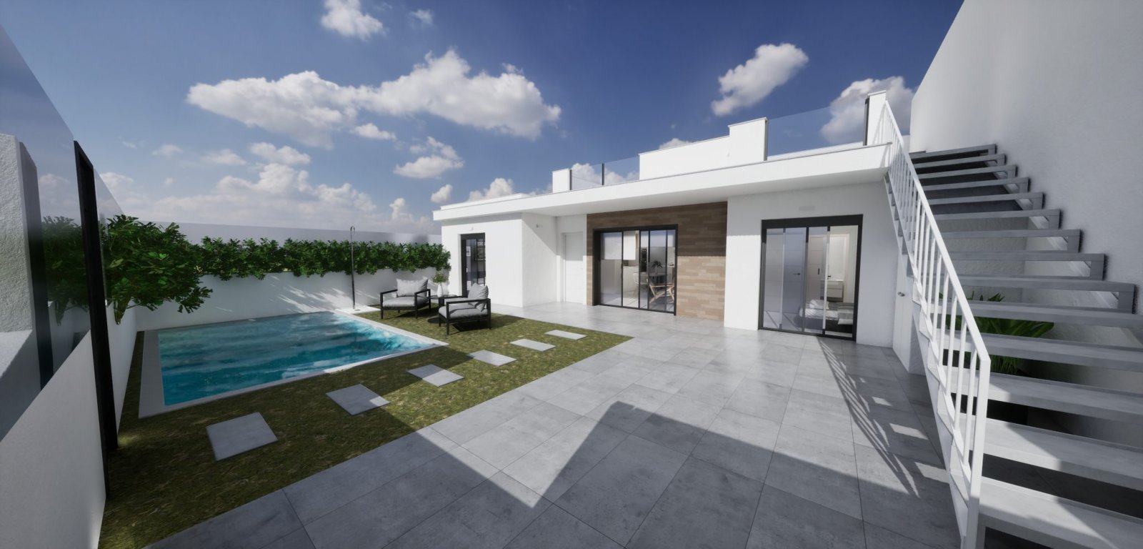 Freistehendes Chalet mit Pool und privatem Garten in ruhiger Lage, Torre-Pacheco 
