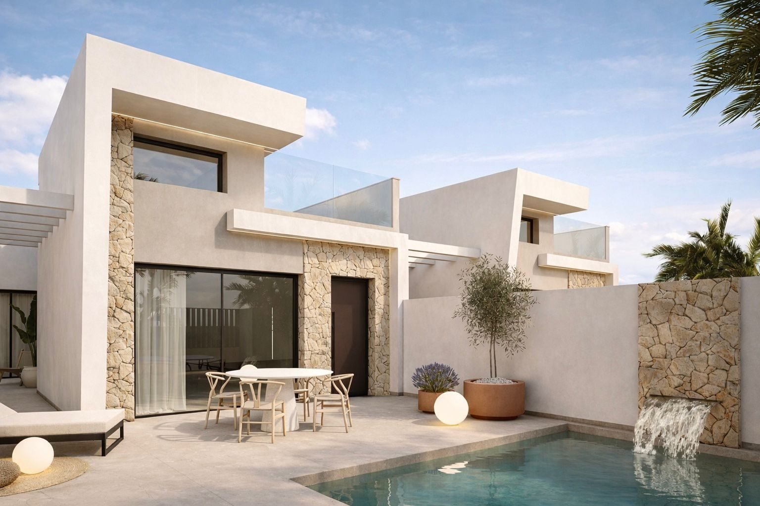 Exklusive Stadthäuser, privater Pool und Garten, 1 km vom Golfplatz Los Alcázares entfernt