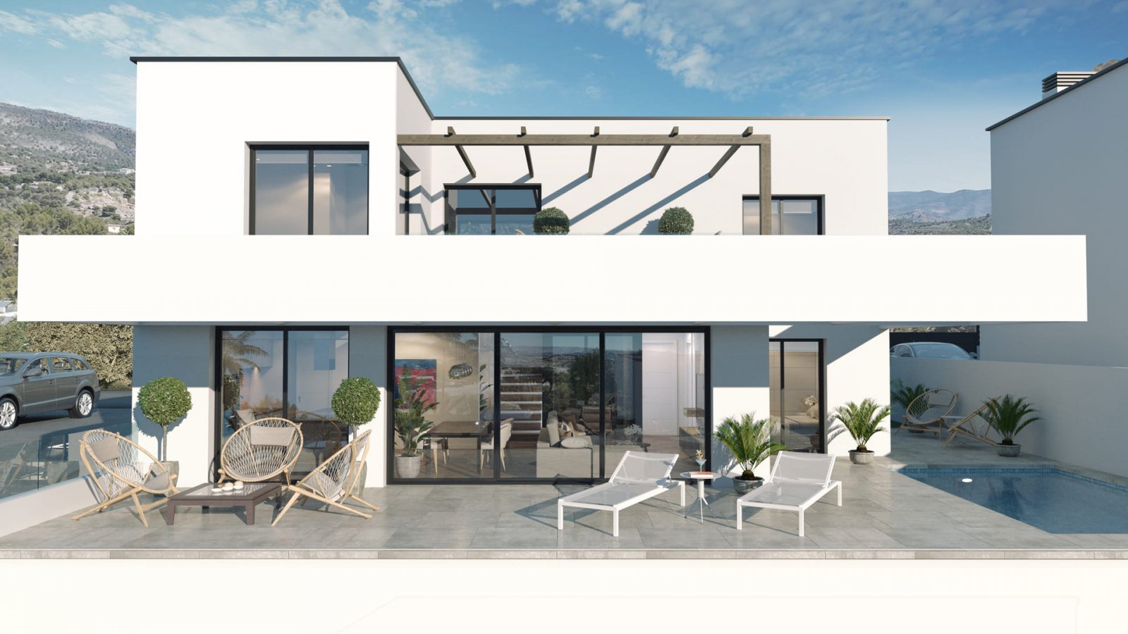 Exklusive freistehende Häuser mit Meerblick und privatem Pool, Finestrat