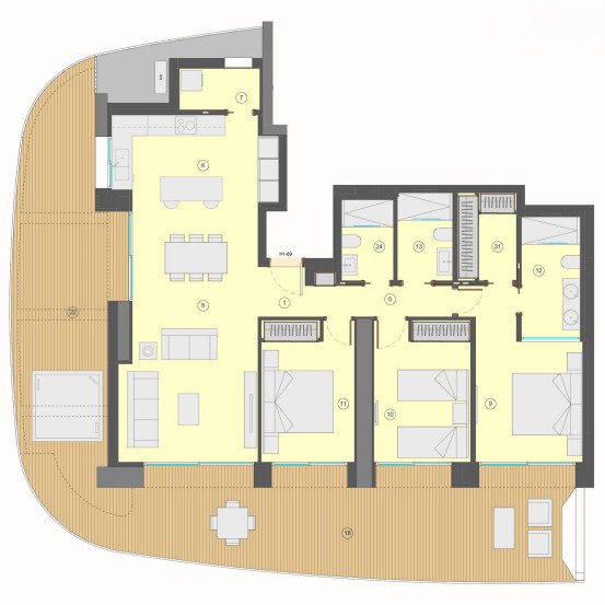 Exklusive Wohnung für ein außergewöhnliches Leben mit atemberaubendem Meerblick in Benidorm