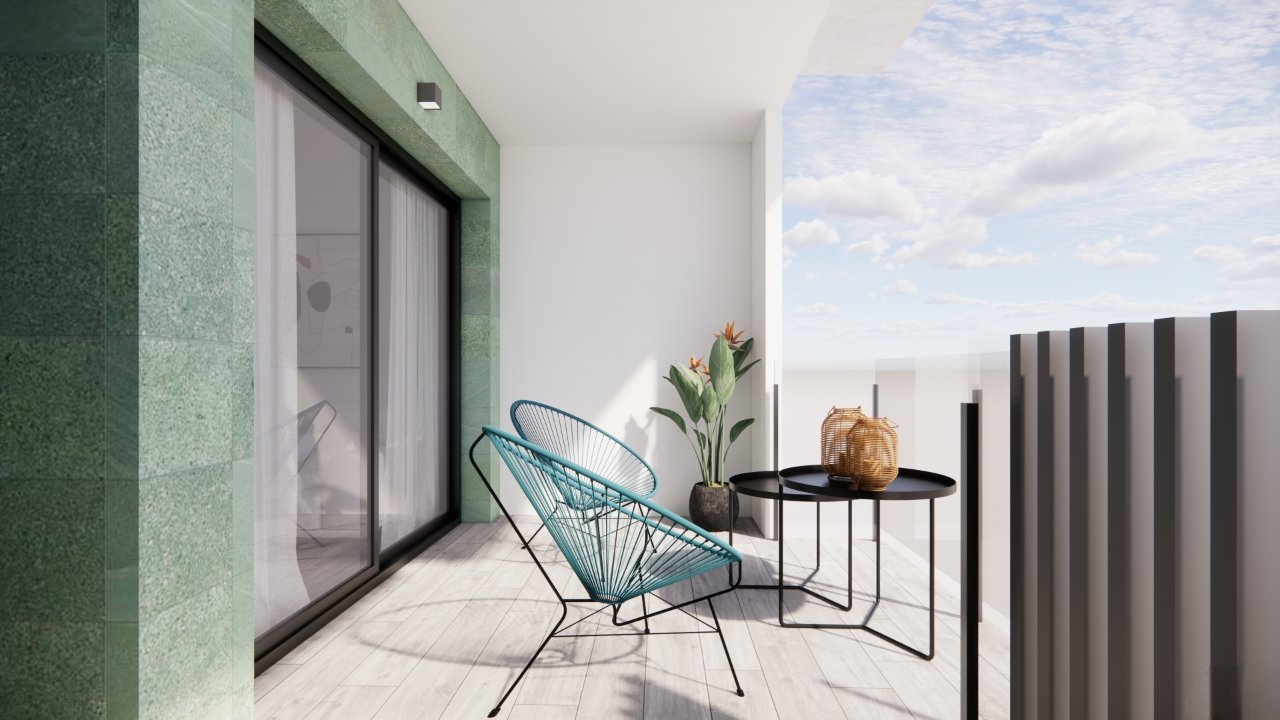 Exklusive Apartments und Erdgeschosswohnungen direkt am Meer, 170 m vom Strand entfernt, Torre de la Horadada