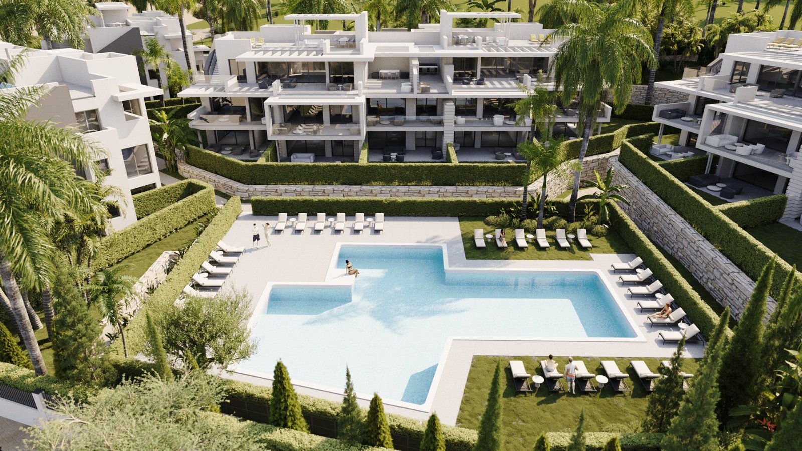 Estepona, Málaga: Komfortable Apartments, 1 km vom Meer entfernt, Estepona 