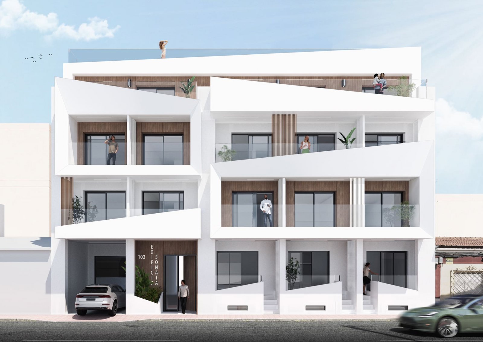 Modernes Penthouse mit 2 Schlafzimmern, Solarium und Swimmingpool, 300 m vom Meer entfernt, Torrevieja, Spanien