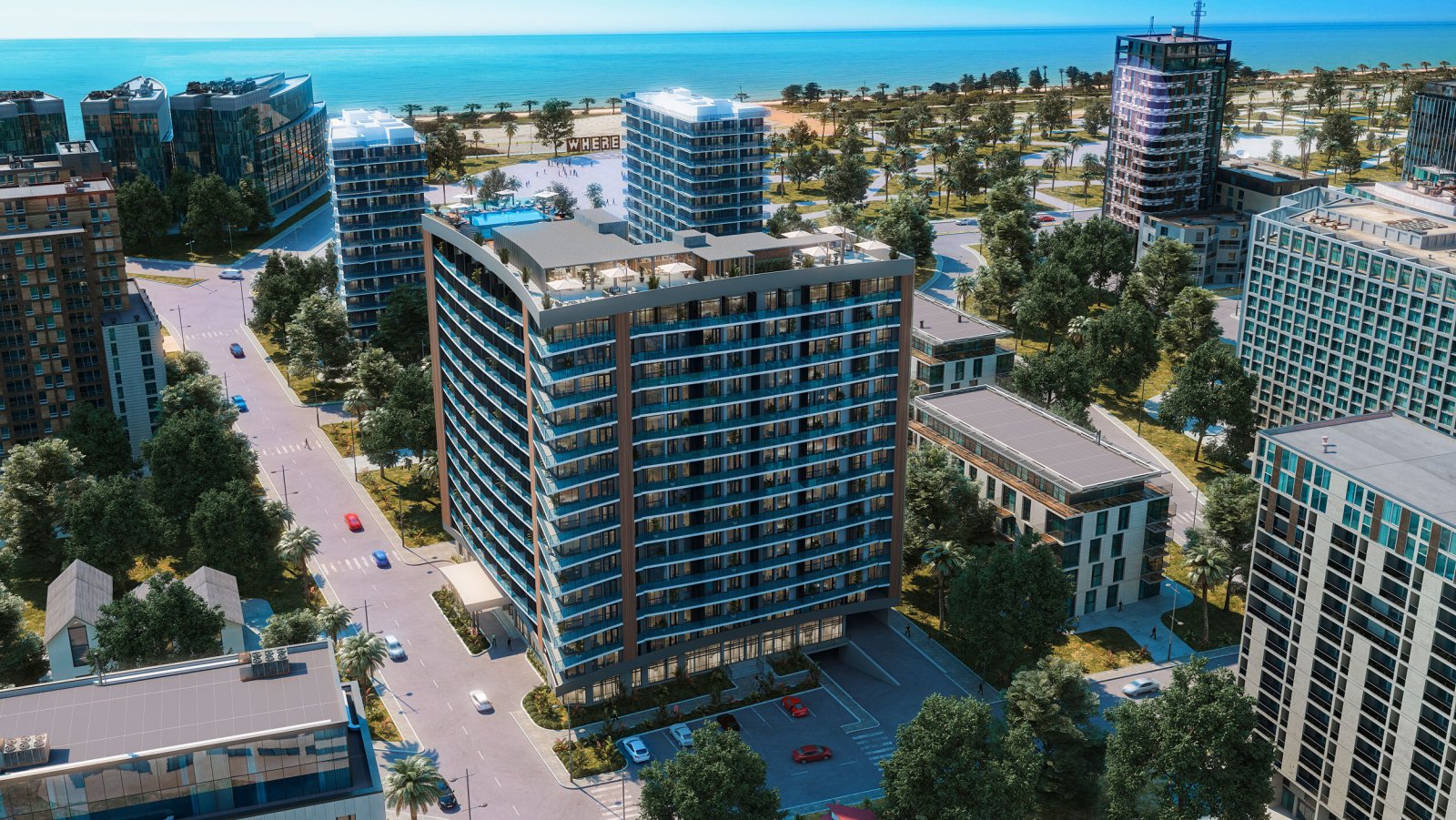 Luxuriöse 2-Zimmer-Wohnung im Boulevard Point Apart-Hotel, Batumi, Georgien – vollständig möblierte Kapitalanlage nahe dem Meer
