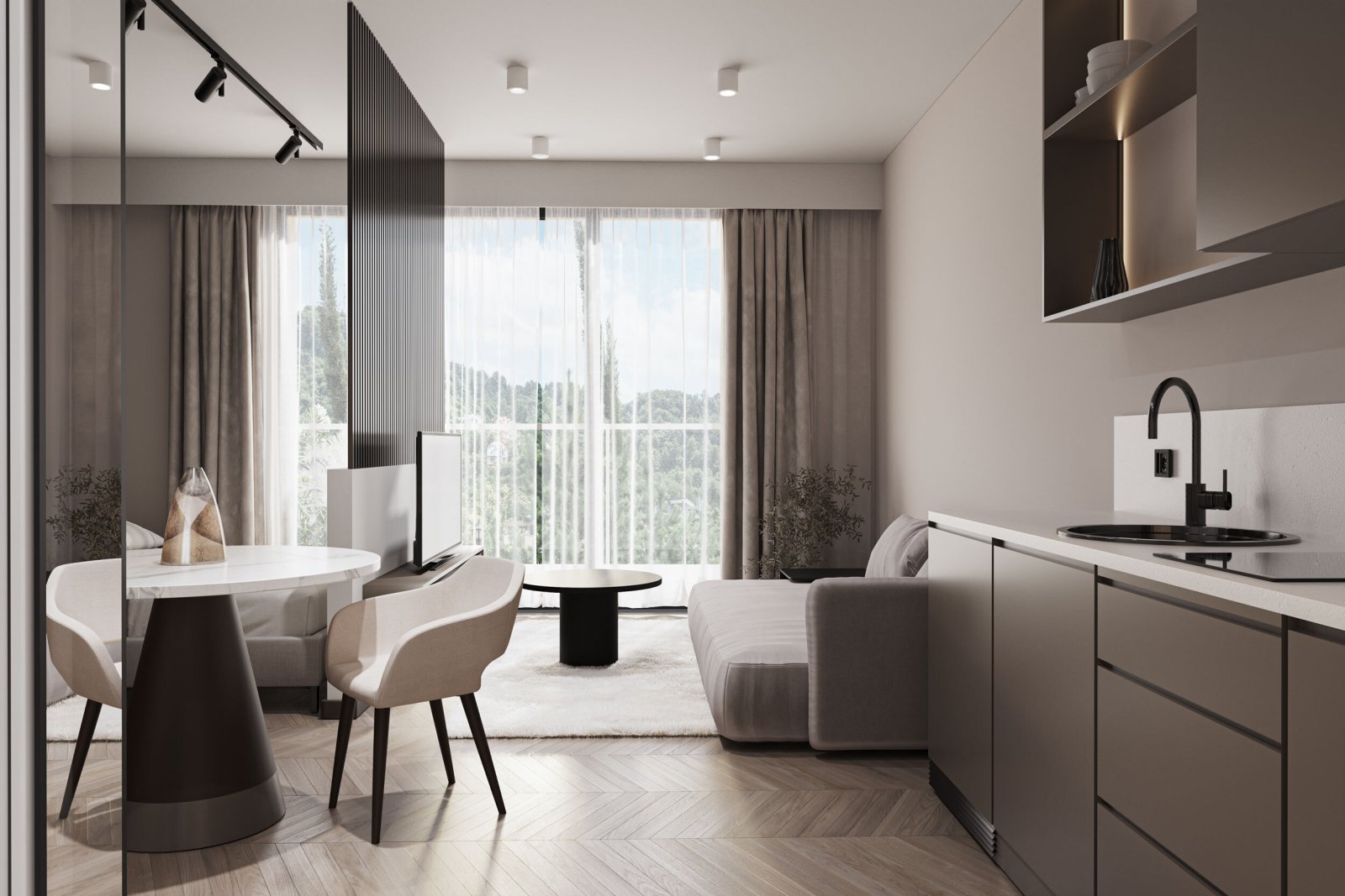 Luxuriöses großes Studio im Boulevard Point Apart-Hotel, Batumi, Georgien – fertiggestellte Kapitalanlage mit professionellem Vermietungsmanagement