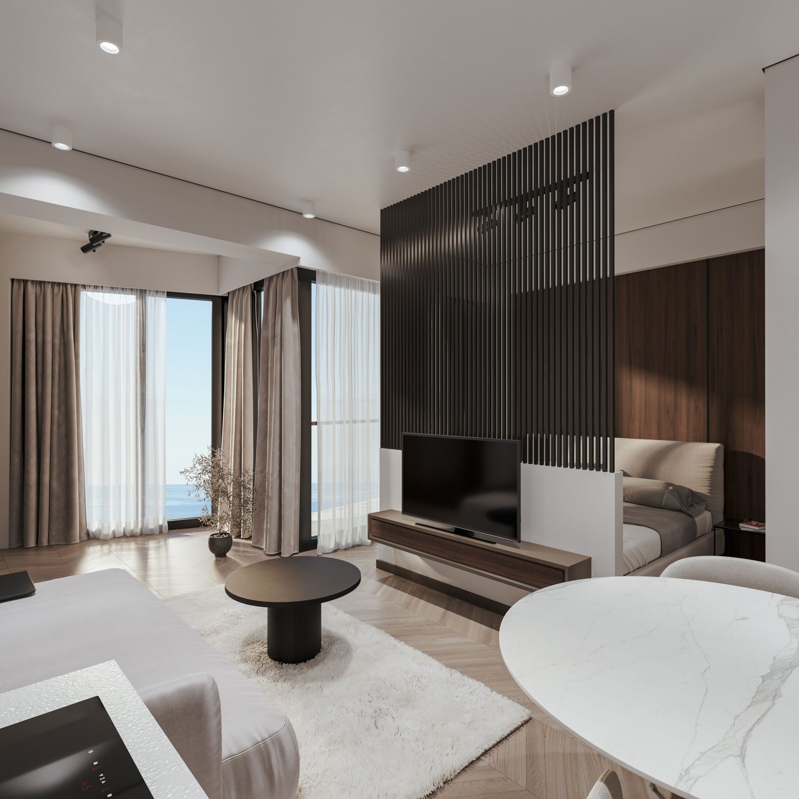 Luxuriöses großes Studio im Boulevard Point Apart-Hotel, Batumi, Georgien – fertiggestellte Kapitalanlage mit professionellem Vermietungsmanagement