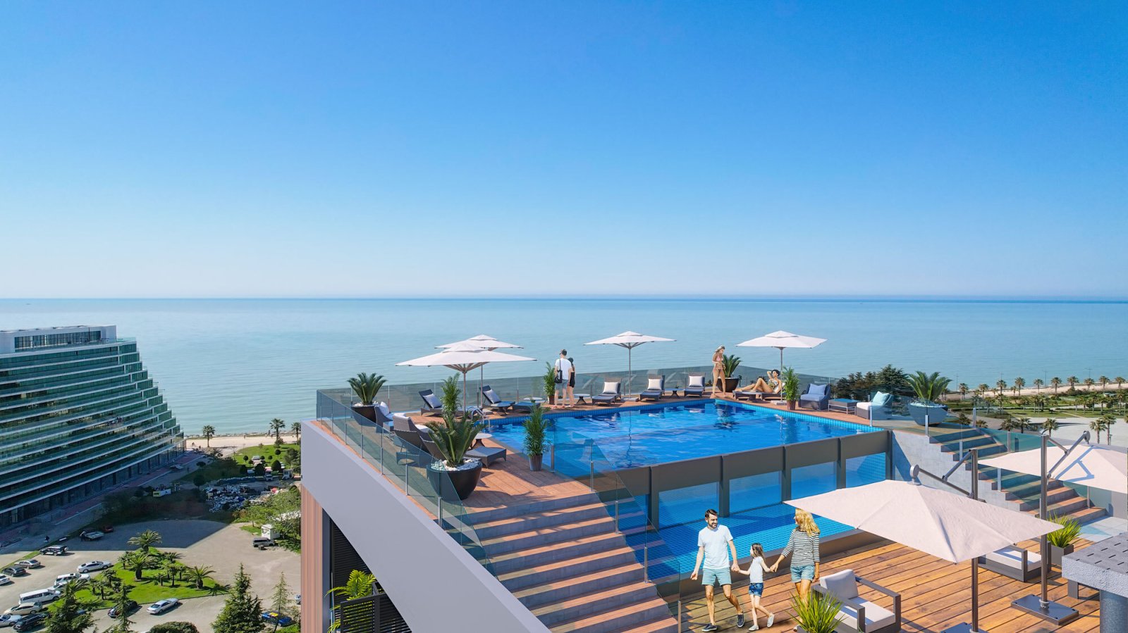 Luxuriöses großes Studio im Boulevard Point Apart-Hotel, Batumi, Georgien – fertiggestellte Kapitalanlage mit professionellem Vermietungsmanagement