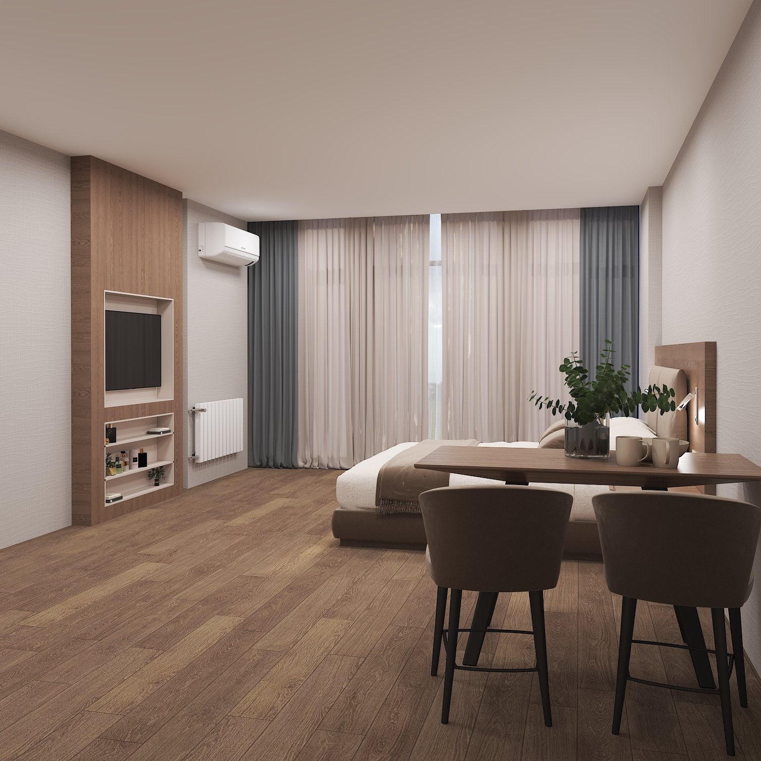 Premium-Studio Apartment in OXY Residence, Batumi, Georgien – Bergblick, vollständig möbliert & Wohnen im Hotelstil