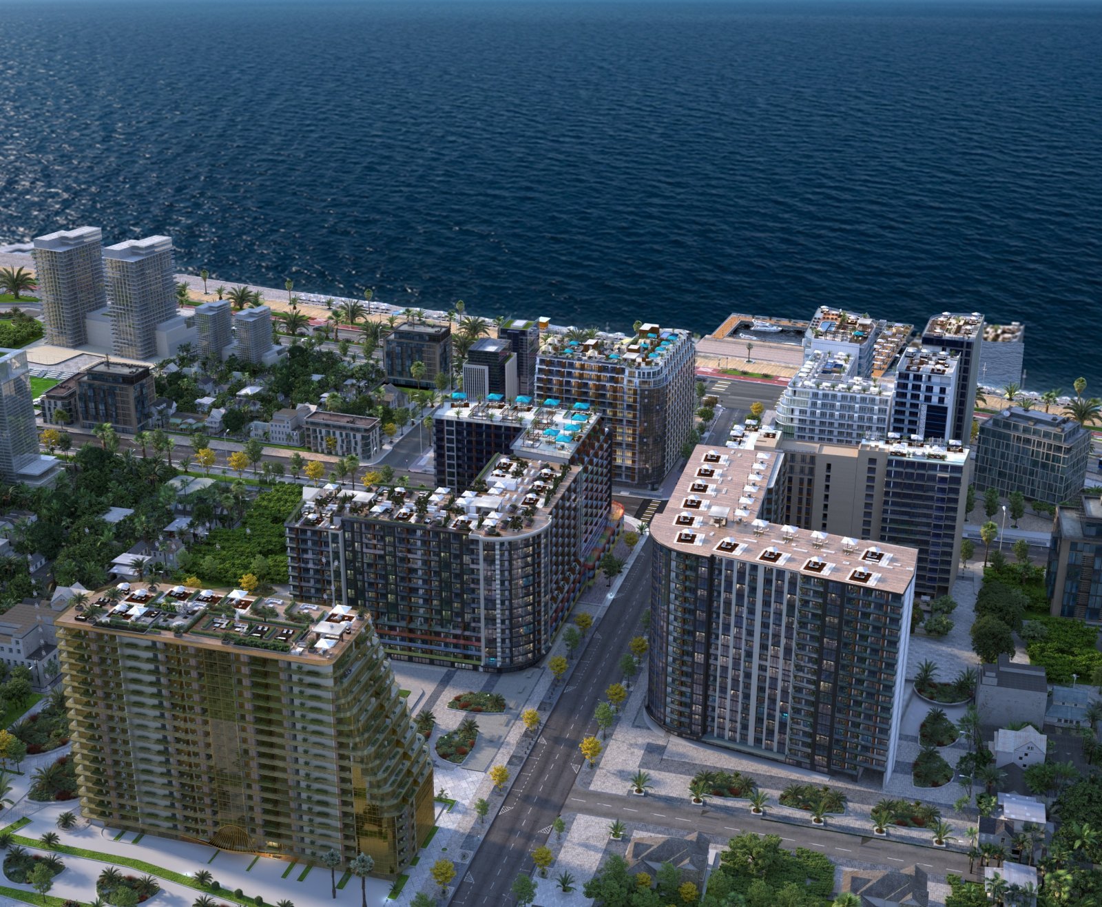 Premium-Studio Apartment in OXY Residence, Batumi, Georgien – Bergblick, vollständig möbliert & Wohnen im Hotelstil
