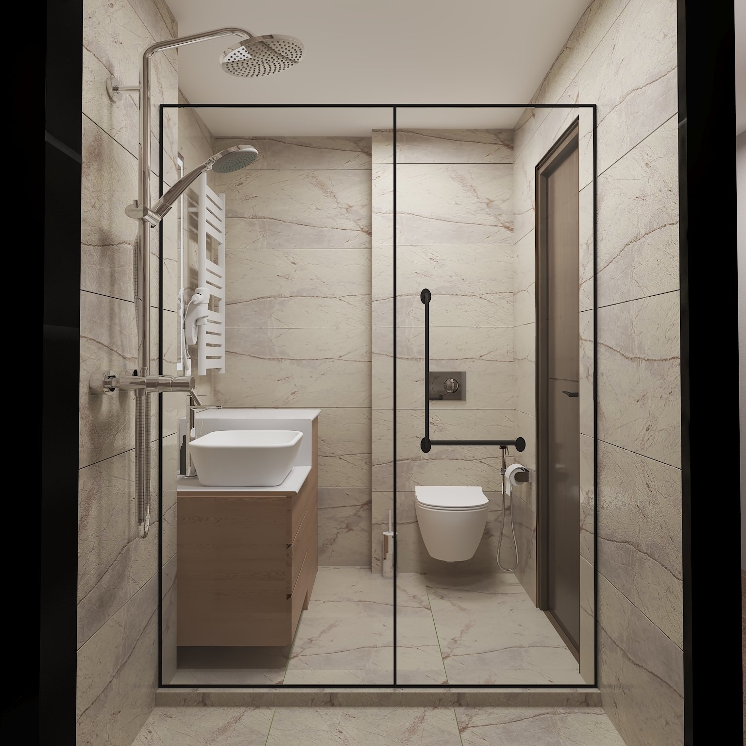 Premium-1-Schlafzimmer-Apartment in OXY Residence, Batumi, Georgien – Meer- und Innenhofblick, voll möbliert & Wohnen im Hotelstil