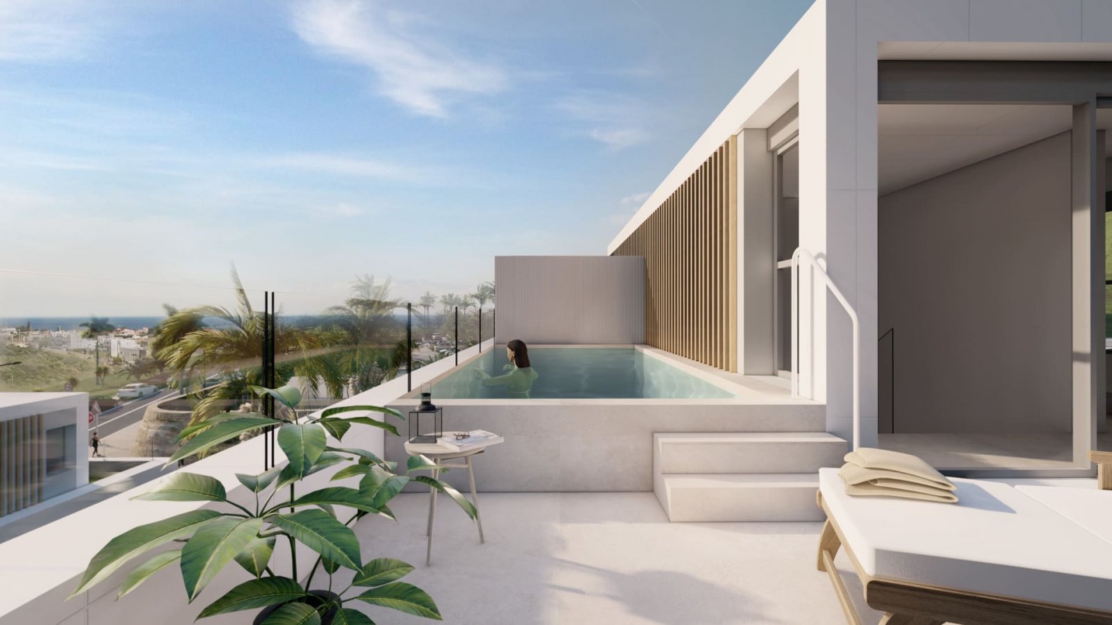 Modernes Stadthaus mit Meerblick, La Gaspara, Estepona