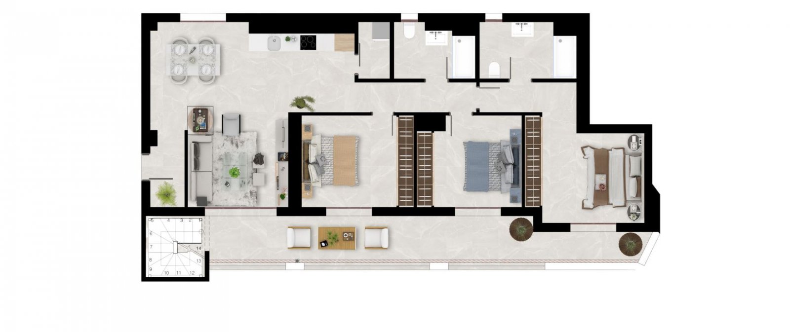 Luxuriöses Penthouse für alle, die außergewöhnlichen Raum ohne Kompromisse suchen – Costa del Sol