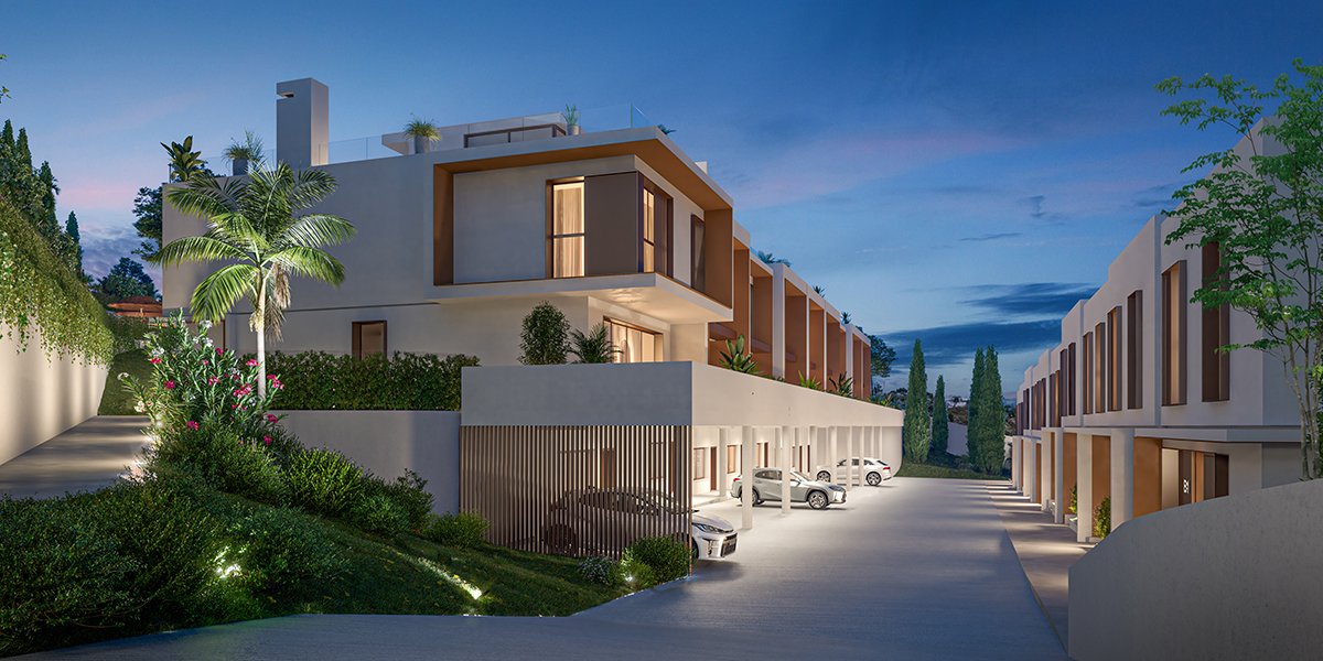 Exklusive Stadthäuser → Meerblick, 2 km vom Strand entfernt → La Cala de Mijas