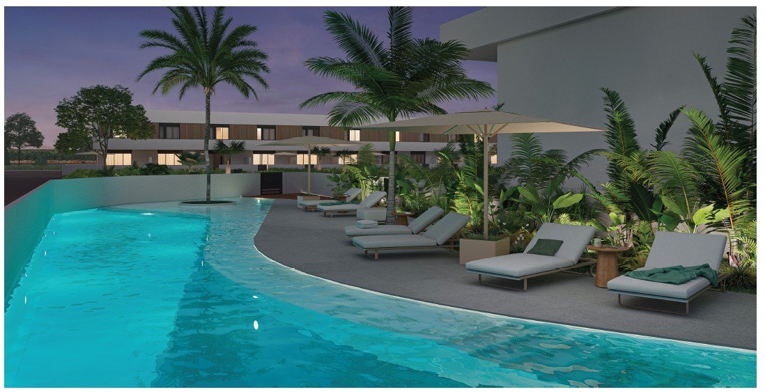 Sonnige Stadthäuser, private Gärten und Swimmingpool, Pilar de la Horadada