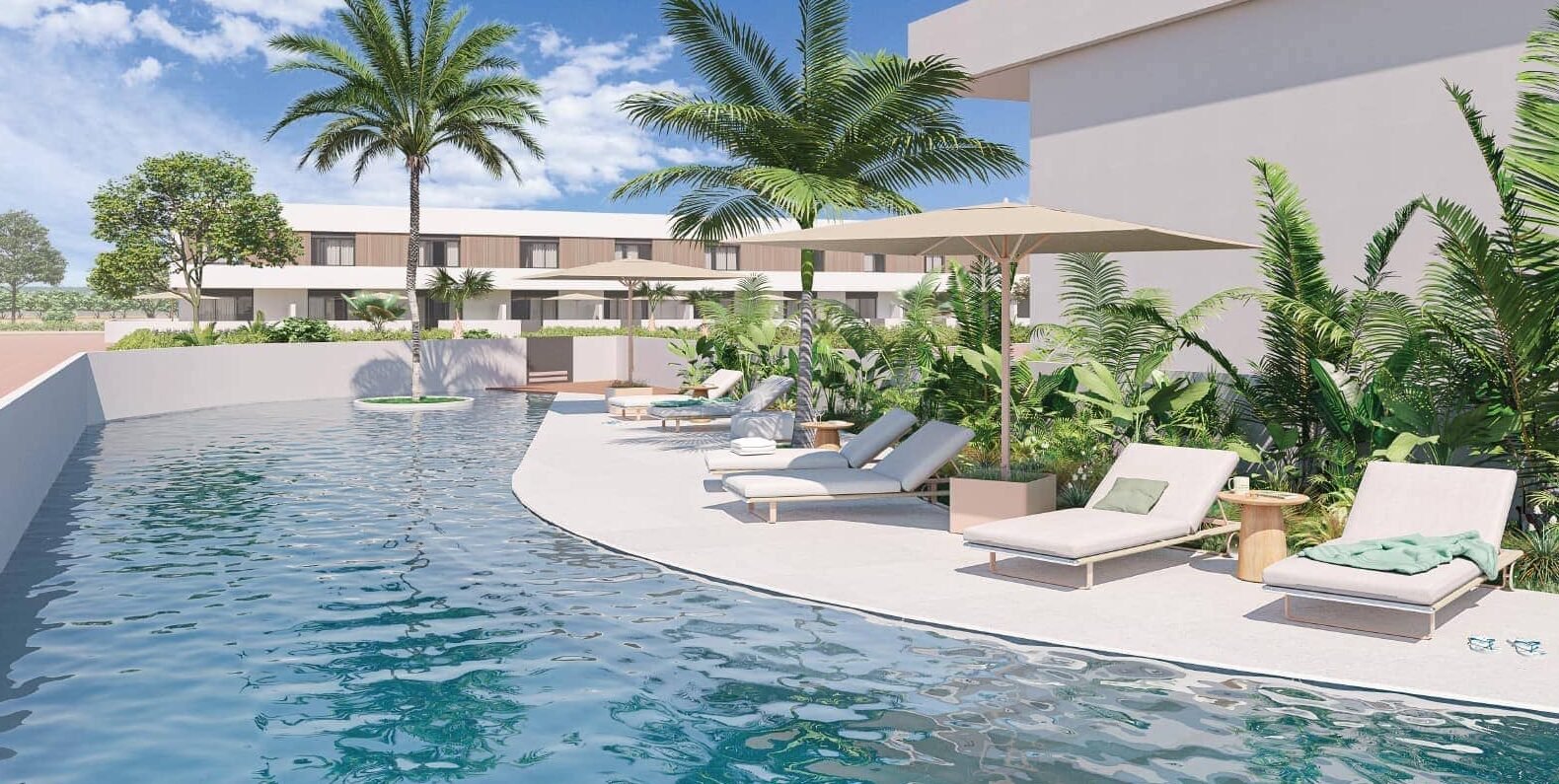 Sonnige Stadthäuser, private Gärten und Swimmingpool, Pilar de la Horadada