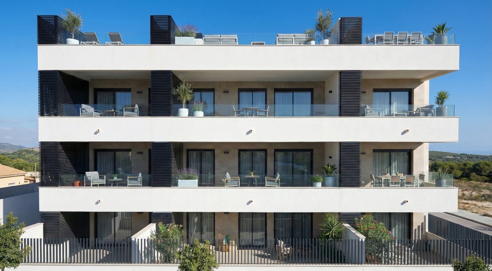 Exklusive Apartments mit Terrassen und Solarium, ruhige Lage, Benijófar