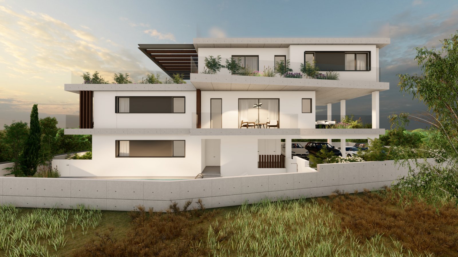 Luxuriöse 2-Zimmer-Wohnung, große Terrasse (50 m²), Bezugsfertig im Jahr 2025